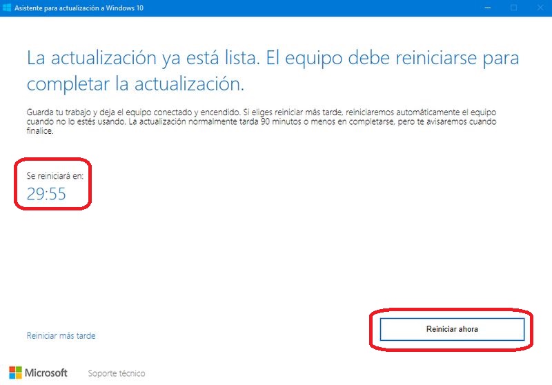 windows 10 actualización