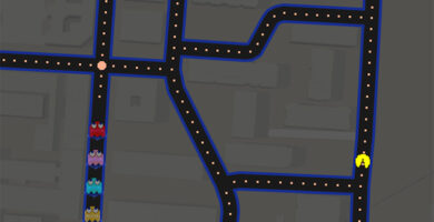 pac man google maps