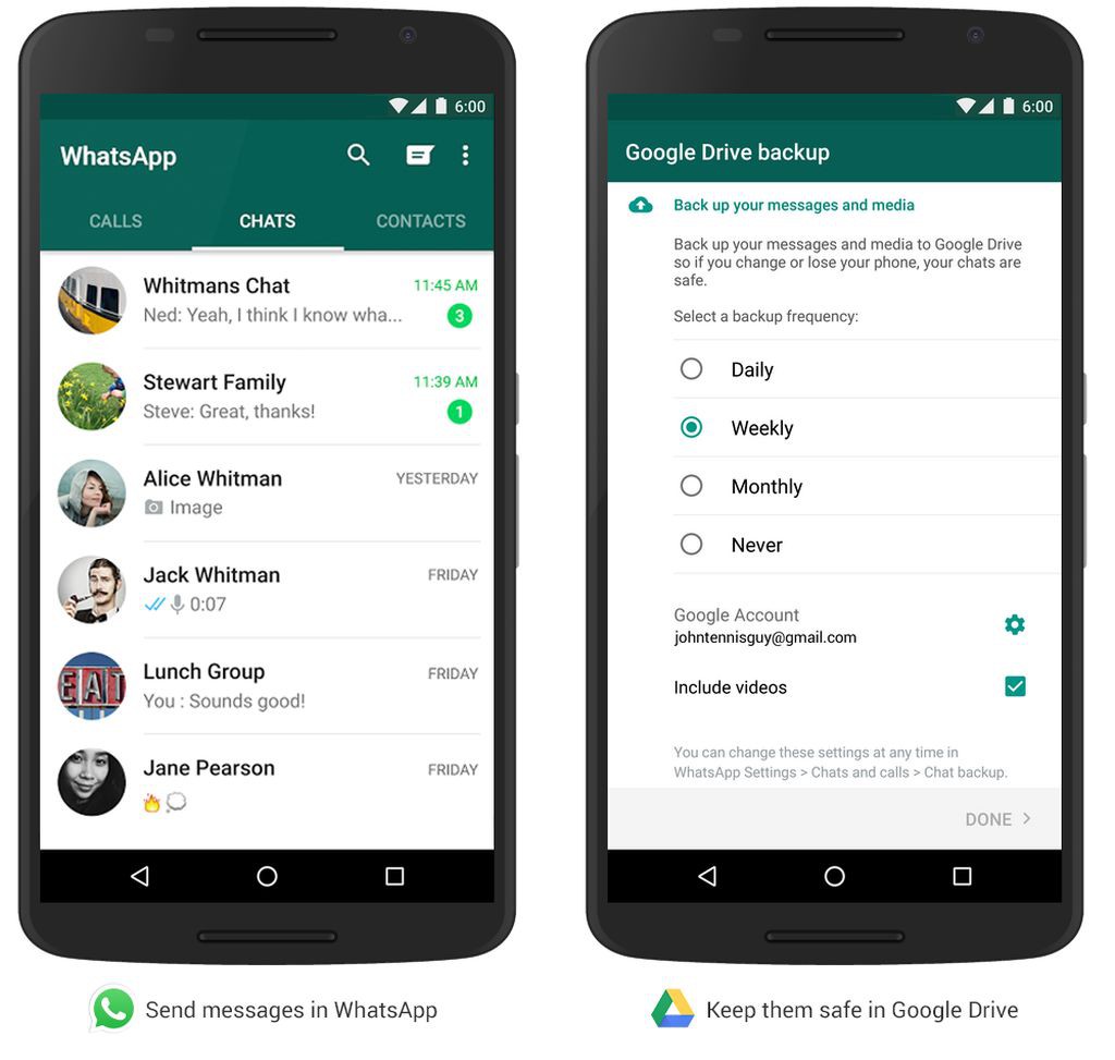 drive whatsapp double