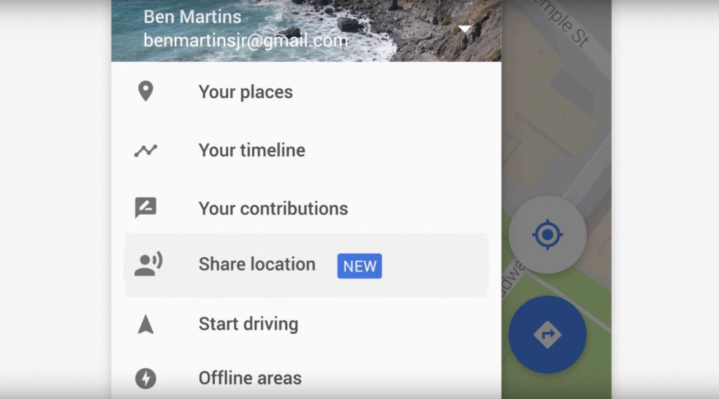 google maps compartir localizacion