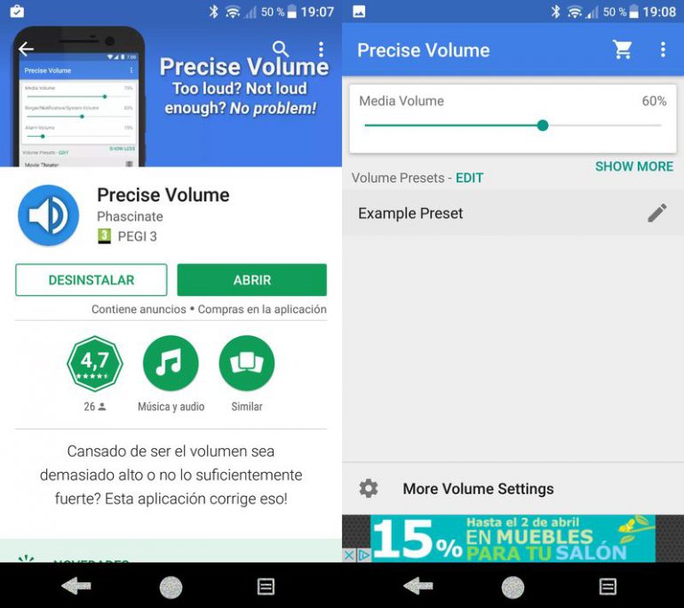 Precise Volume lanzada para Android [APK Download]