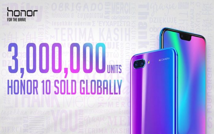 Honor 10 3 million sales Honor 10 3 million sales