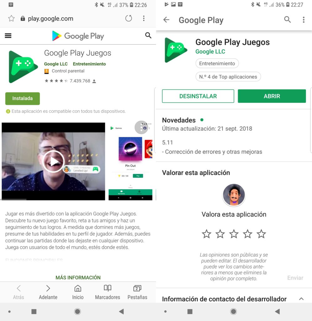 Accede a tu colección de juegos descargados desde Google Play Games