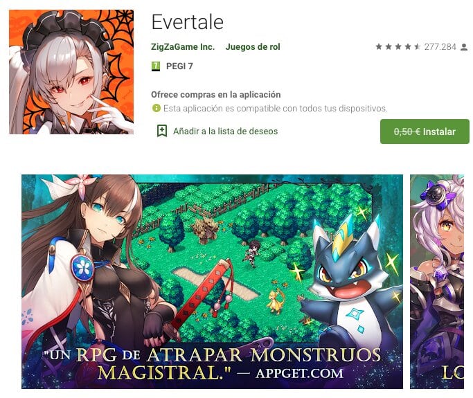 Evertale gratis Android