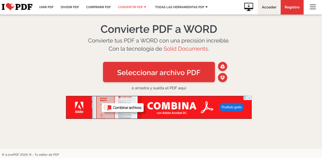 PDF a Word ilove