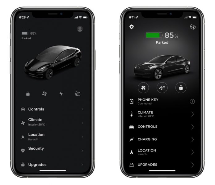 Tesla app
