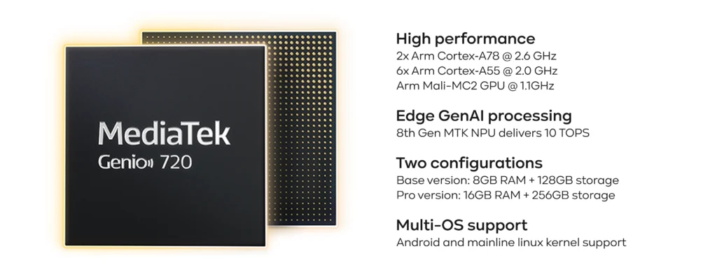 open slate MediaTek Genio 720 1