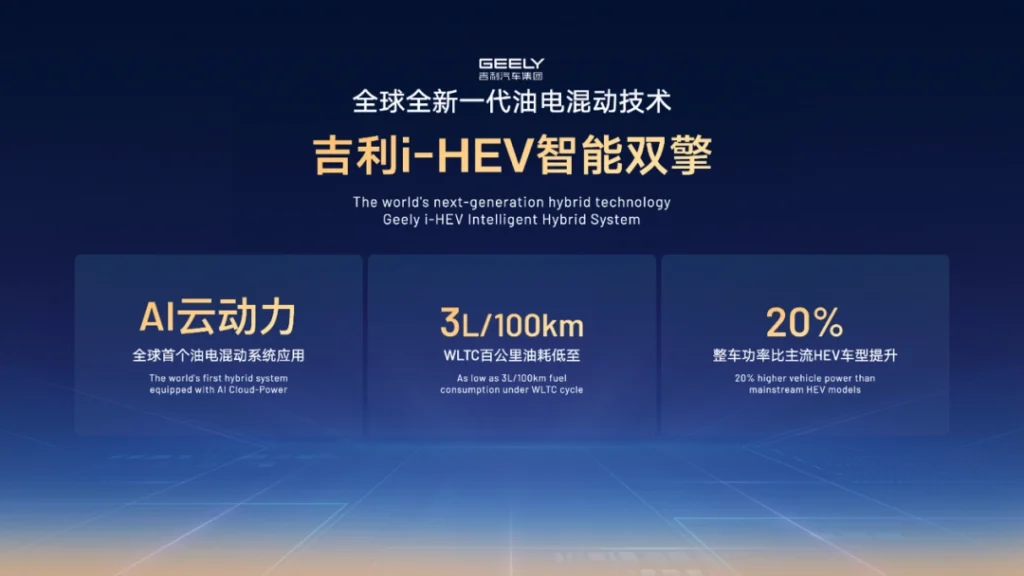 Geely i HEV lanzamiento