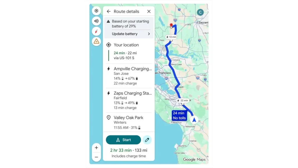 Google Maps hackea el ADN de 350 coches electricos