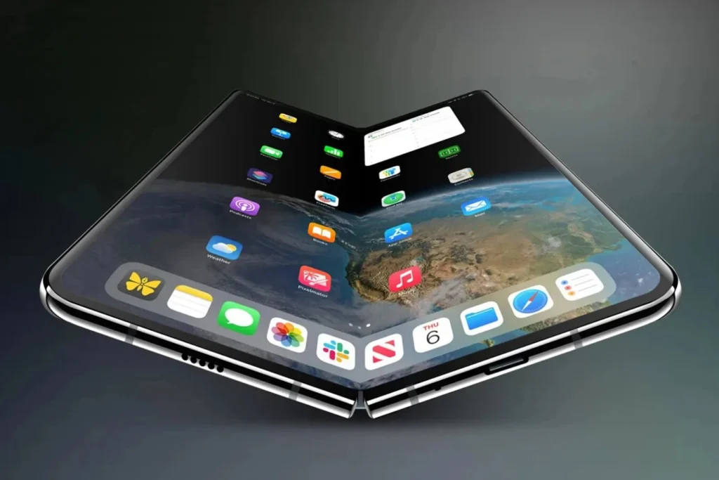Render conceptual del iPhone plegable 9to5Mac