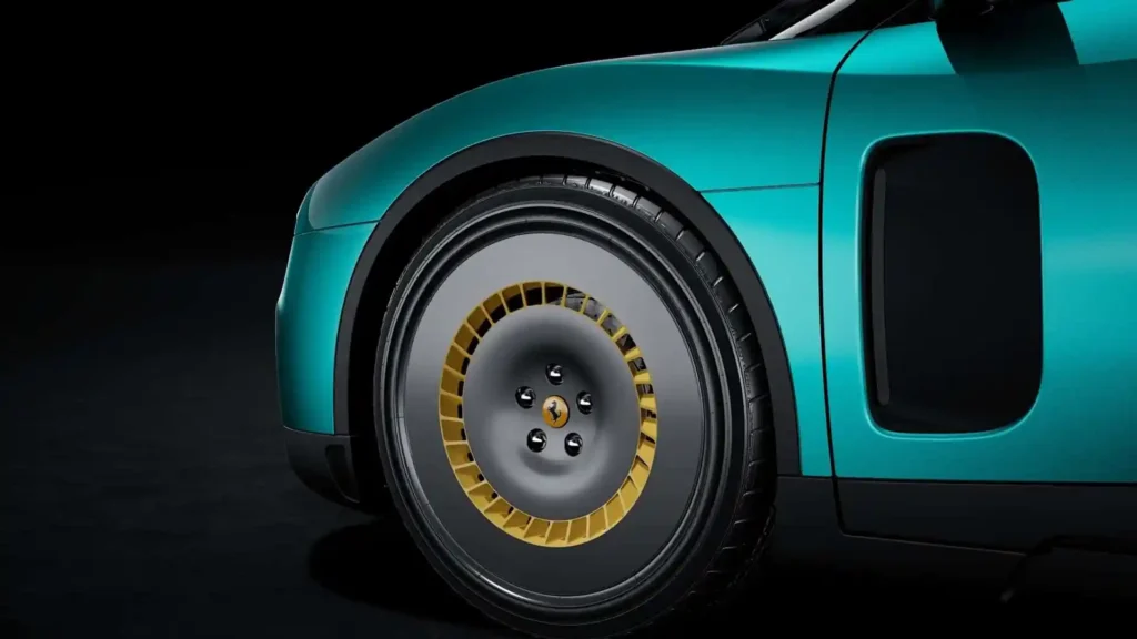 Configurando el Ferrari Luce EV: 35 tonos de pintura y el sello analógico-digital de Jony Ive 1 Ferrari Luce EV llanta 1