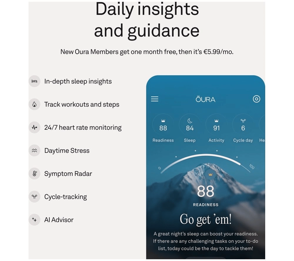 Oura 5 metricas