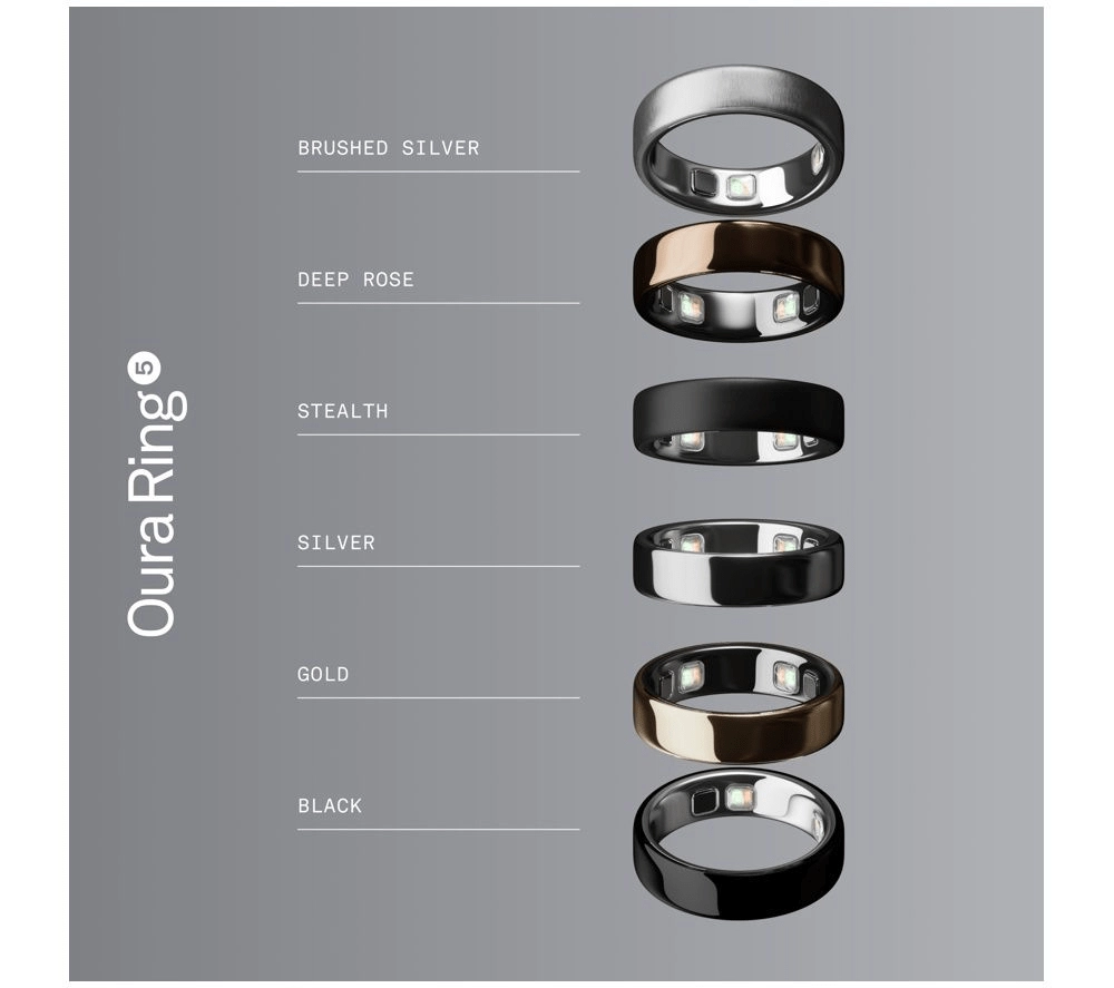 Oura Ring 5 colores