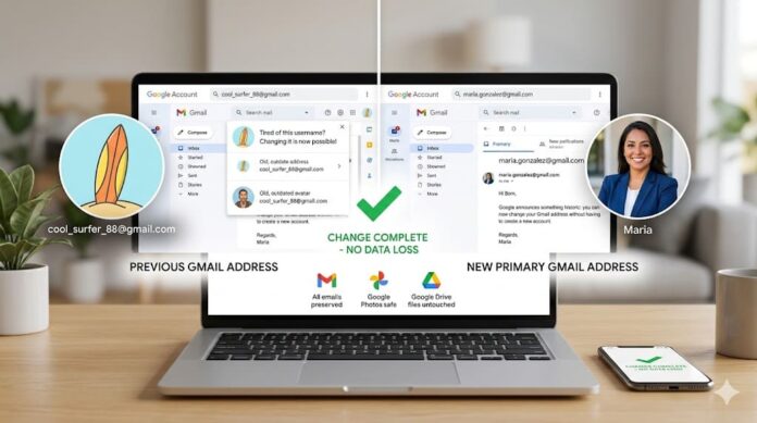 cambiar nombre en Gmail