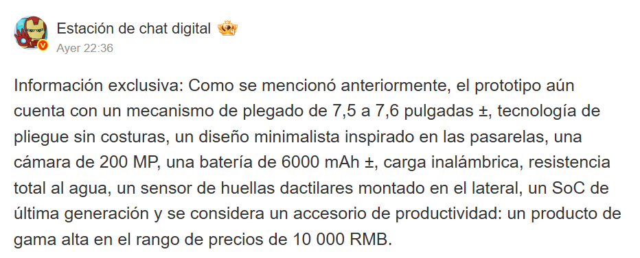 Digital chat station xiaomi mix fold 5