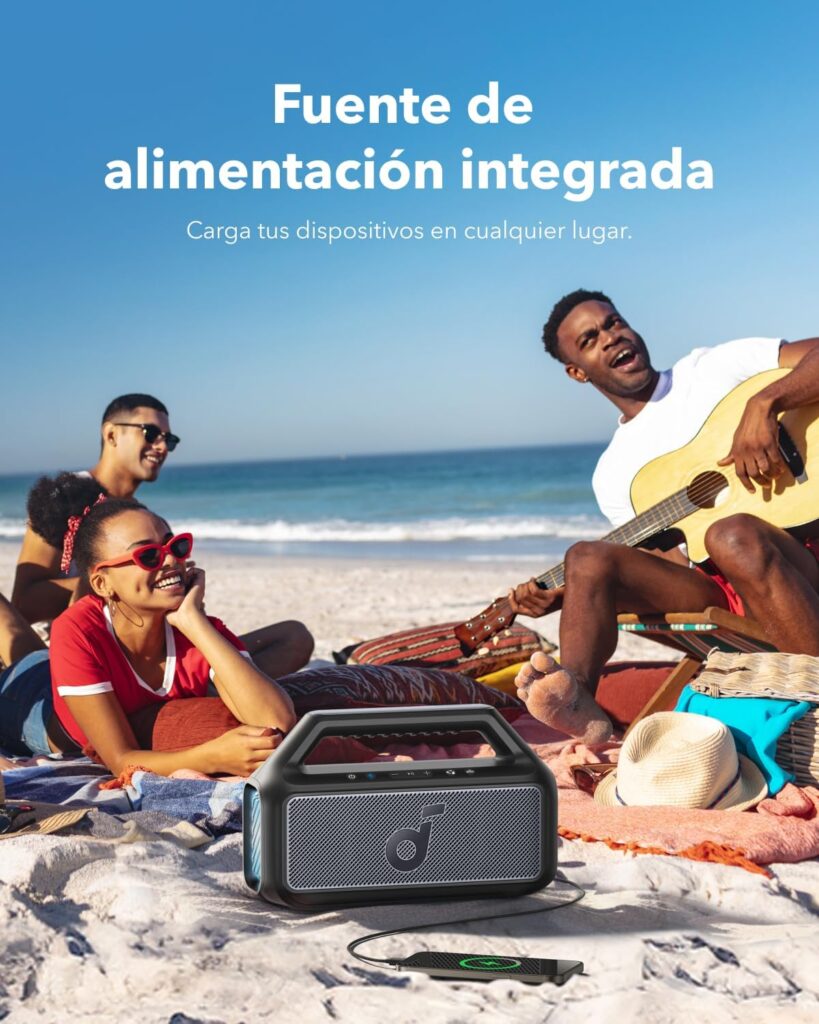 El altavoz Bluetooth Soundcore Boom 2 de 80W cae un 38% en Amazon 3 Soundcore Altavoz Bluetooth Potente Boom 2 oferta 80w 1