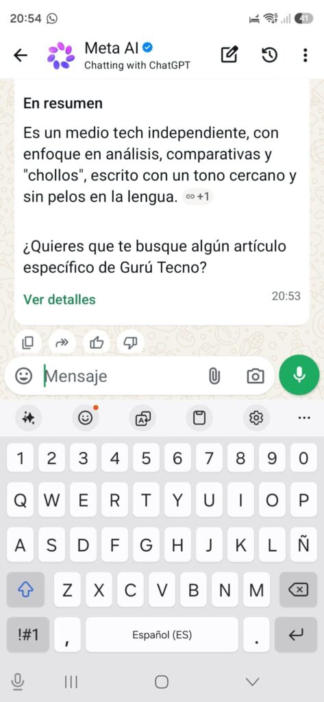 ¡Se acabó el exilio! ChatGPT vuelve a WhatsApp en Europa y así puedes activarlo en segundos 1 ChatGPT vuelve a WhatsApp 1