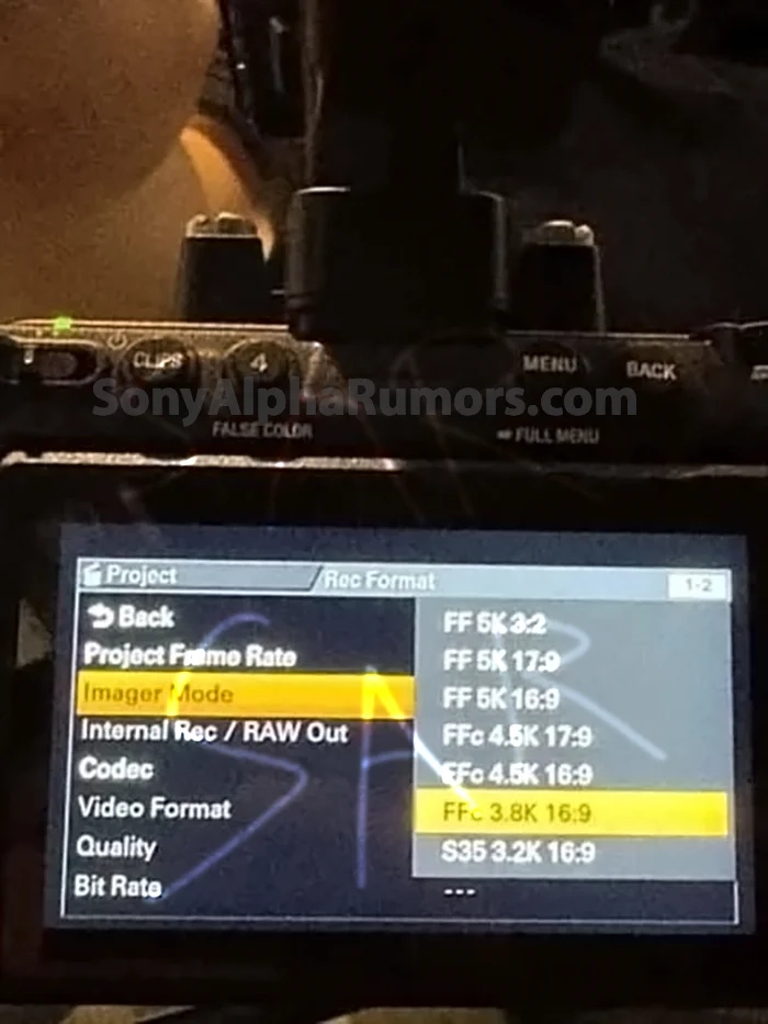 Filtración masiva: La nueva bestia de cine Sony FX5 llegará con 16 pasos de rango dinámico y sin modo foto 1 Sony FX5 specs