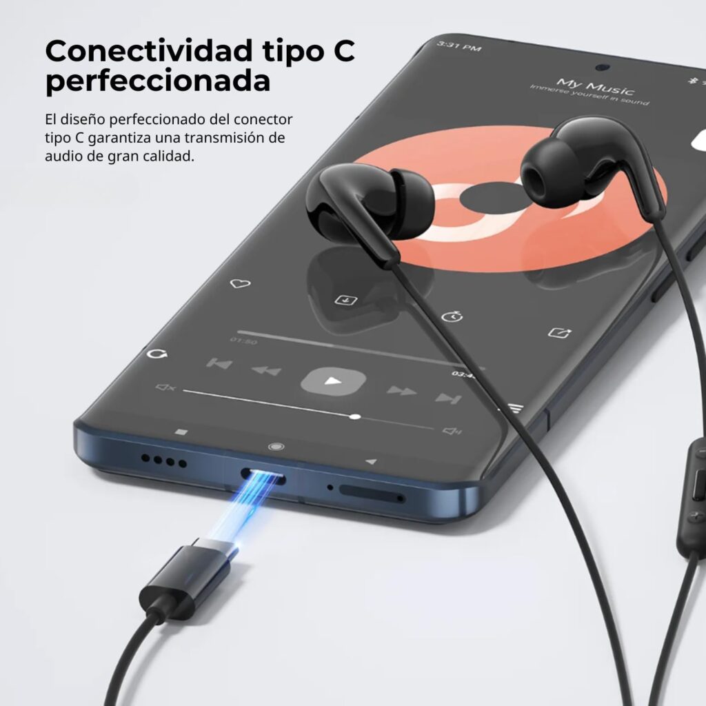 El puerto USB-C a examen: Auriculares con cable, adaptadores DAC y protección contra el polvo 1 Xiaomi Earphones Type C cascos 1