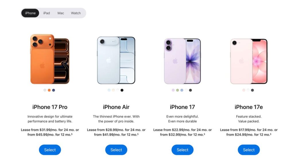 Apple Upgrade web