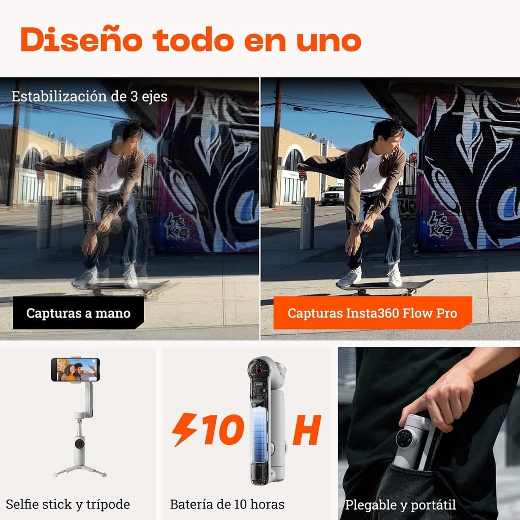 ¡Chollazo brutal en Amazon! El estabilizador Insta360 Flow Pro con Trípode Pro cae a mitad de precio 1 Insta360 Flow Pro oferta 1