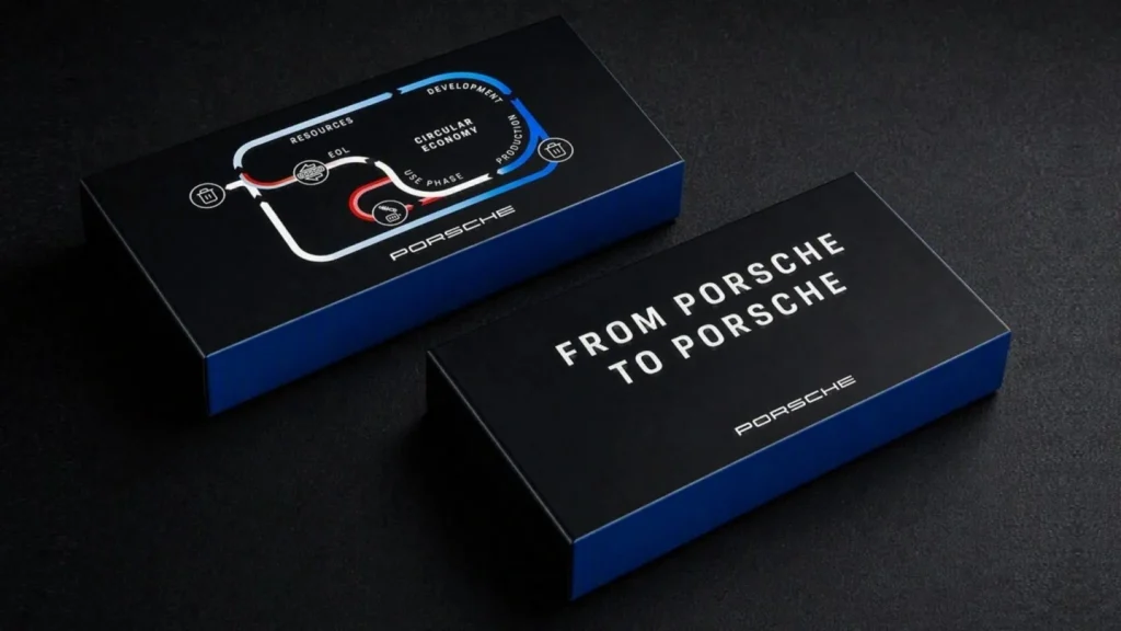 Porsche da un golpe sobre la mesa: Fabrica con éxito sus primeras celdas de batería con materiales 100% reciclados 2 Porsche baterua reciclable