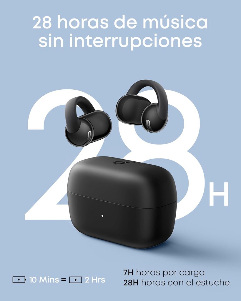 Chollazo en Amazon: Los auriculares abiertos Soundcore C50i de Anker caen a precio mínimo con un 43% de descuento 2 Soundcore C50i de Anker bateria