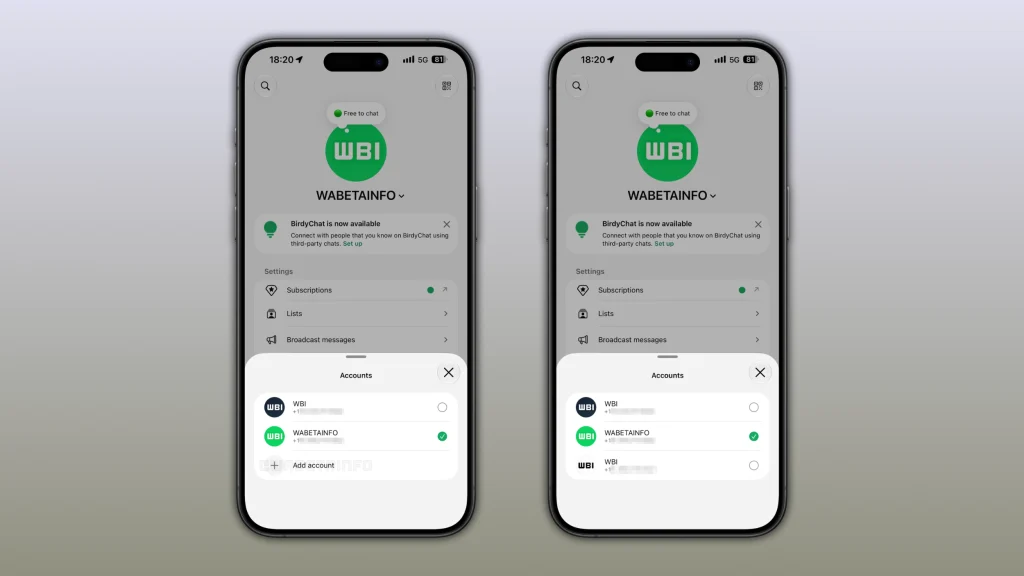 WA WHATSAPP THREE ACCOUNTS FEATURE IOS