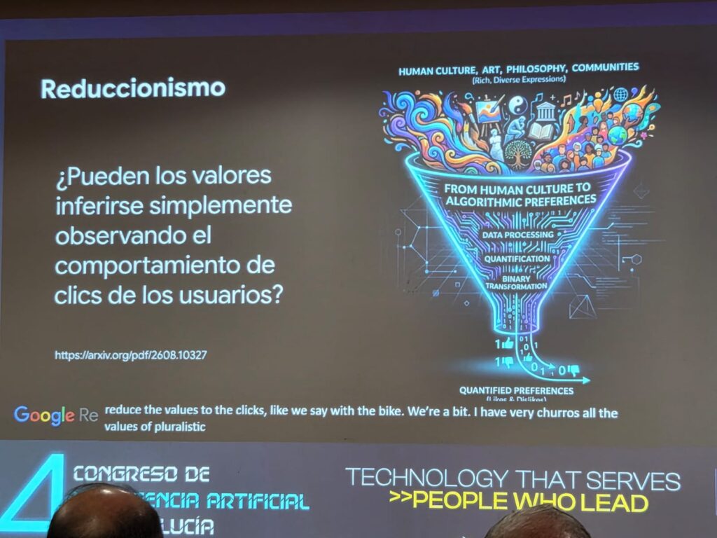 La brecha de la desconfianza: Pilar Manchón alerta en #TAIGranada de que la IA fracasará si solo beneficia a las élites económicas 2 reduccionismo Pilar Manchon